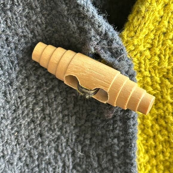 Margaret Winters Colorblock Toggle Vest Art to Wear Lagenlook Style - Picture 5 of 7